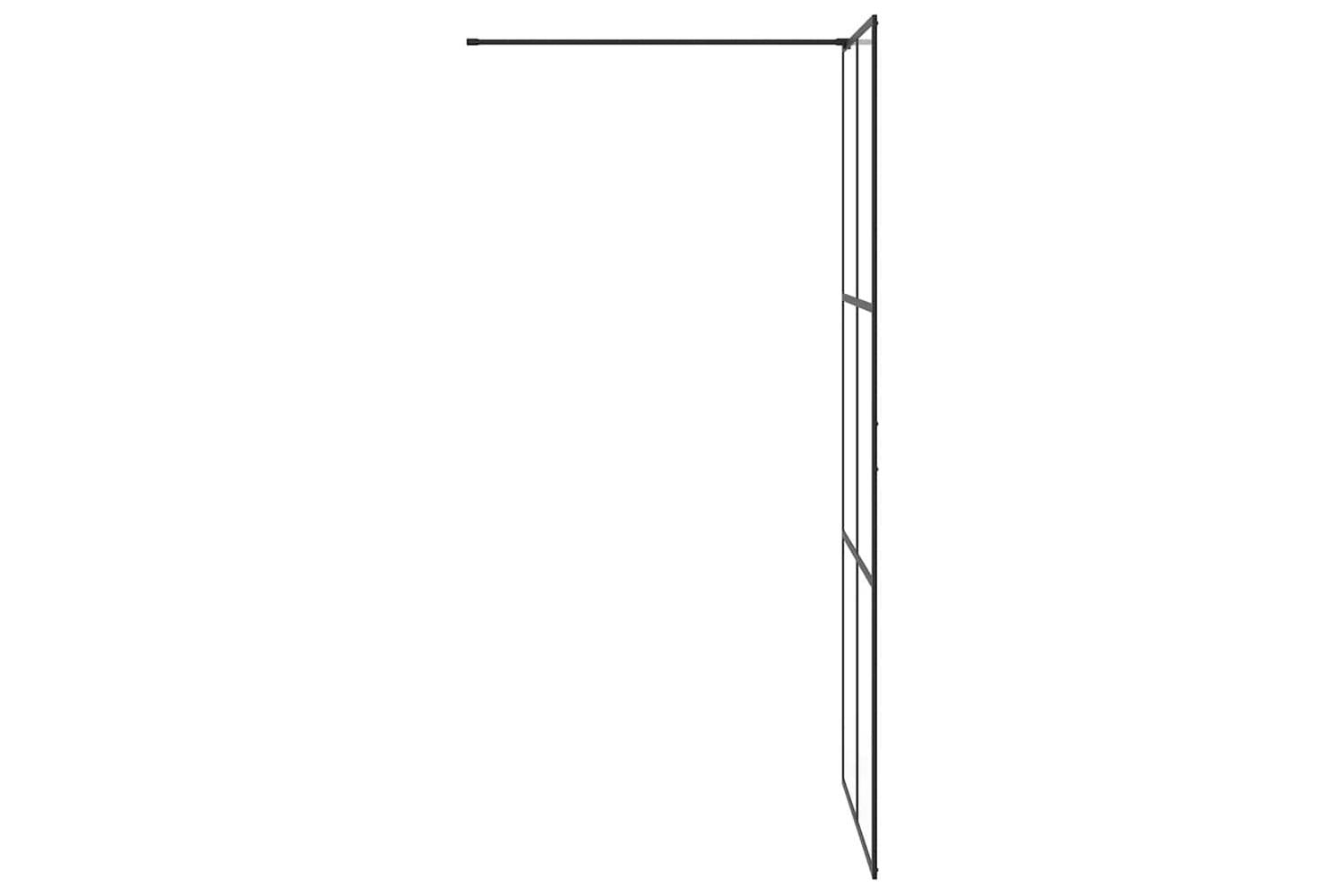 vidaXL 151024 Walk-in Shower Wall With Clear Esg Glass 90x195cm Black-5