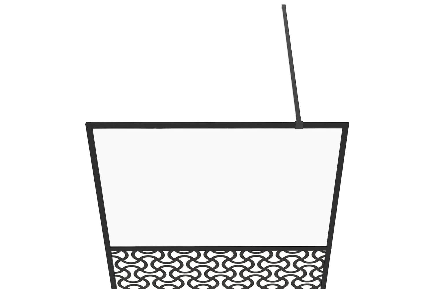 vidaXL 151028 Walk-in Shower Wall With Clear Esg Glass 80x195cm Black-4