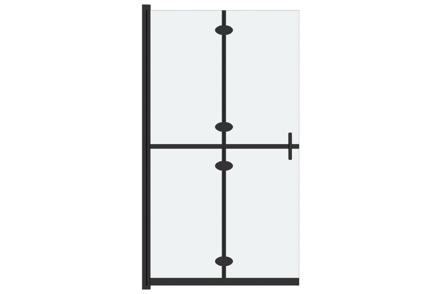 vidaXL 151193 Foldable Walk-in Shower Wall Frosted Esg Glass 80x190cm-2