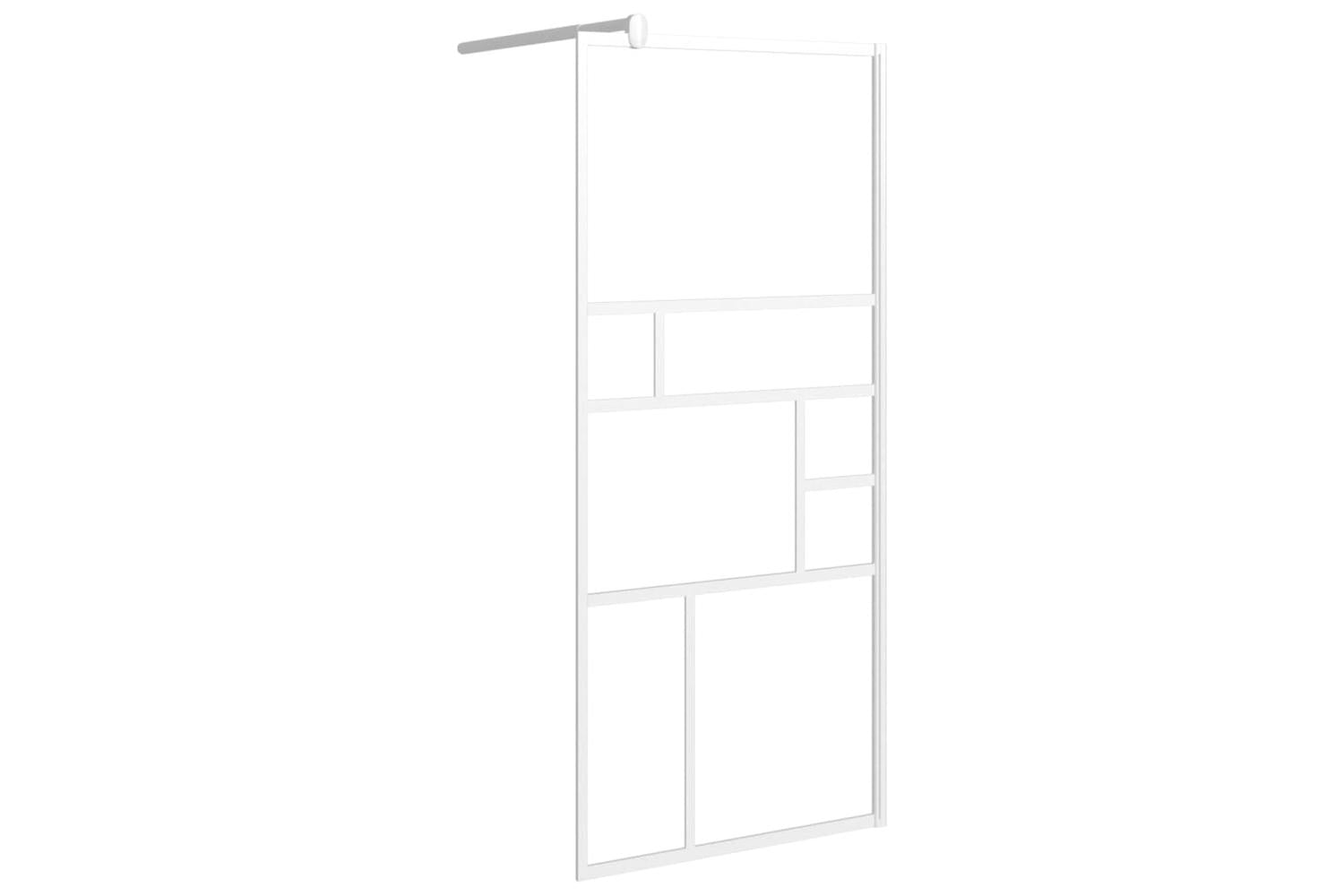 vidaXL 151868 Walk-in Shower Wall 80x195cm Esg Glass White-2