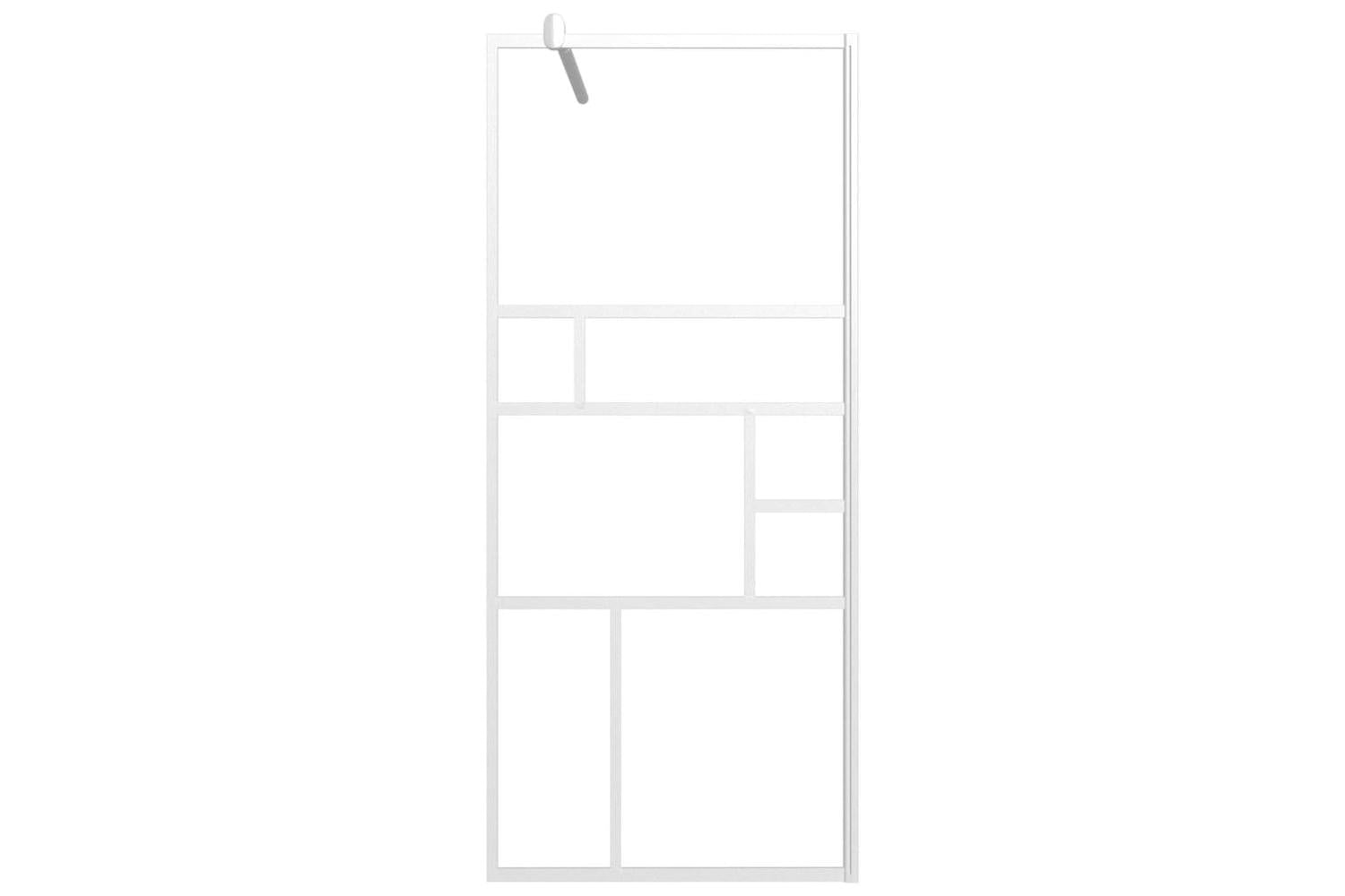 vidaXL 151868 Walk-in Shower Wall 80x195cm Esg Glass White-3