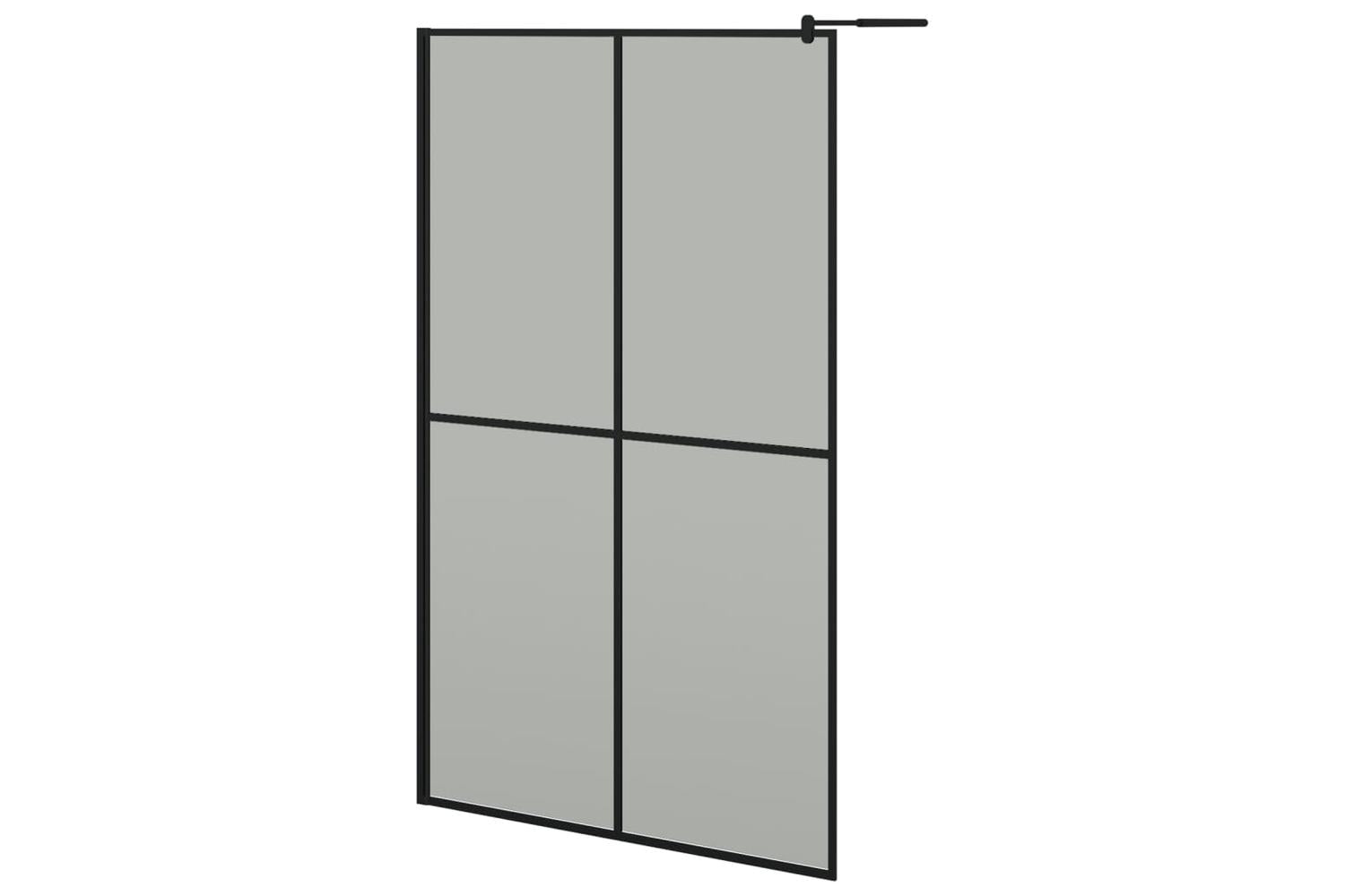 vidaXL 151887 Walk-in Shower Screen 118x190cm Dark Tempered Glass-2