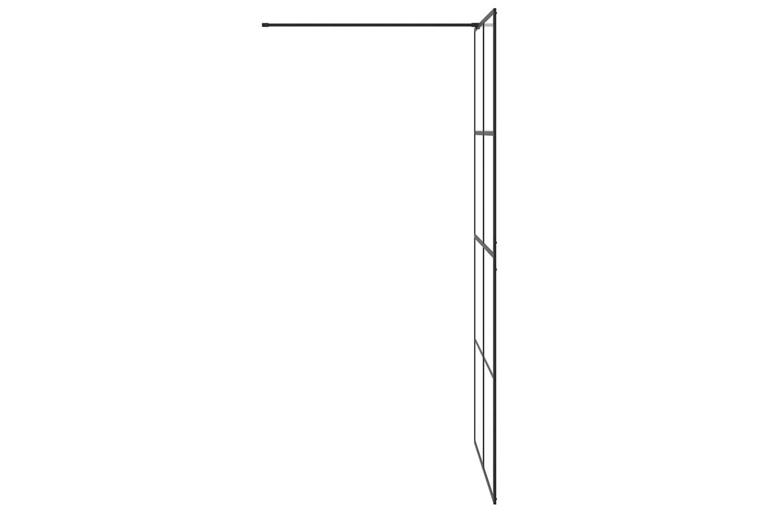vidaXL 151035 Walk-in Shower Wall With Clear Esg Glass 100x195cm Black-5