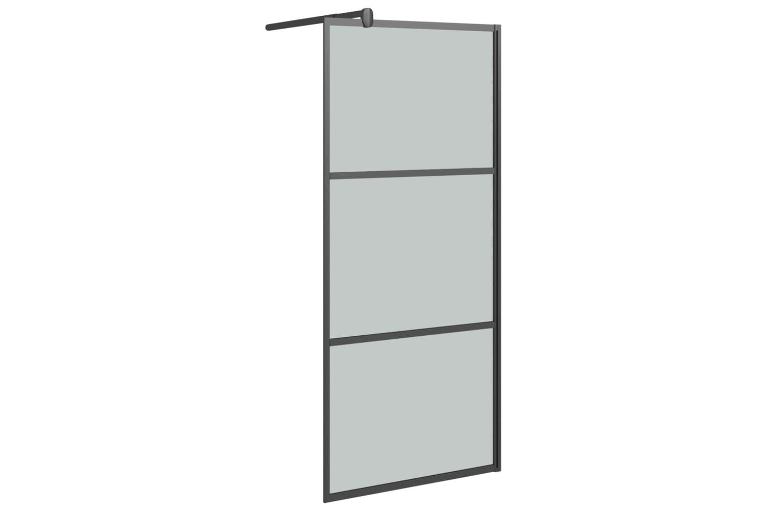 Vidaxl 151890 Walk-in Shower Wall 90x195cm Dark Esg Glass Black