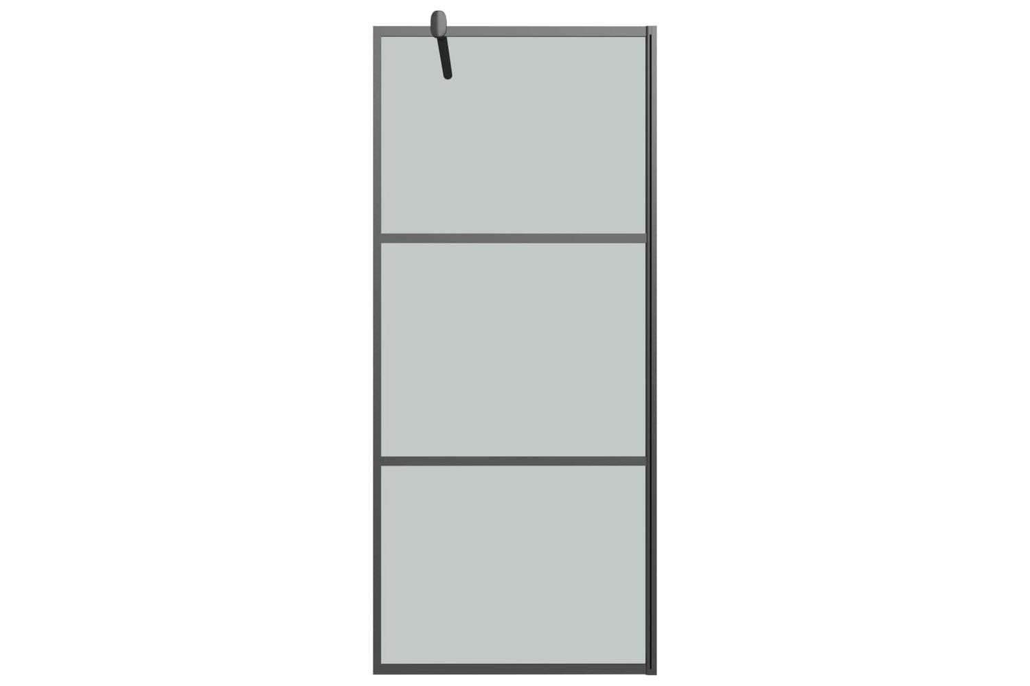 Vidaxl 151890 Walk-in Shower Wall 90x195cm Dark Esg Glass Black-3
