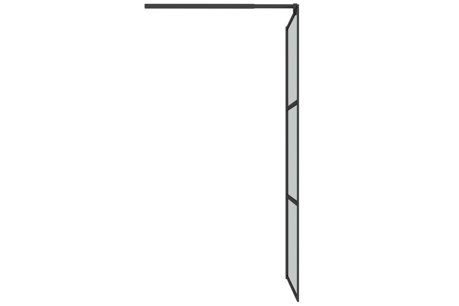 Vidaxl 151890 Walk-in Shower Wall 90x195cm Dark Esg Glass Black-5