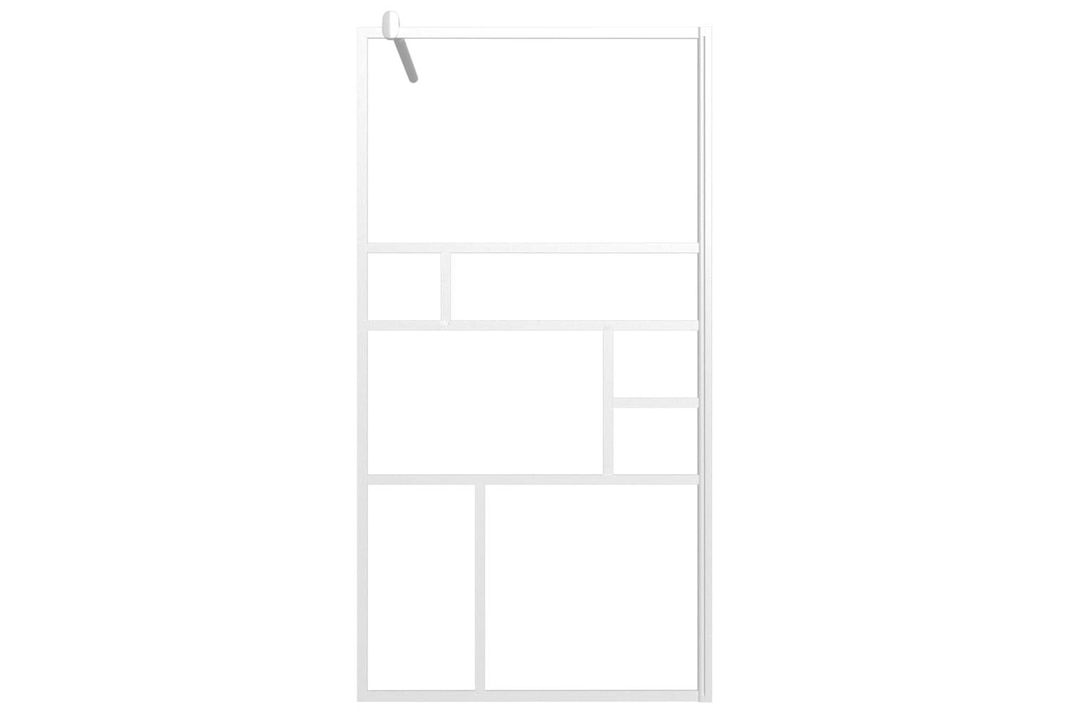 vidaXL 151870 Walk-in Shower Wall 100x195cm Esg Glass White-3
