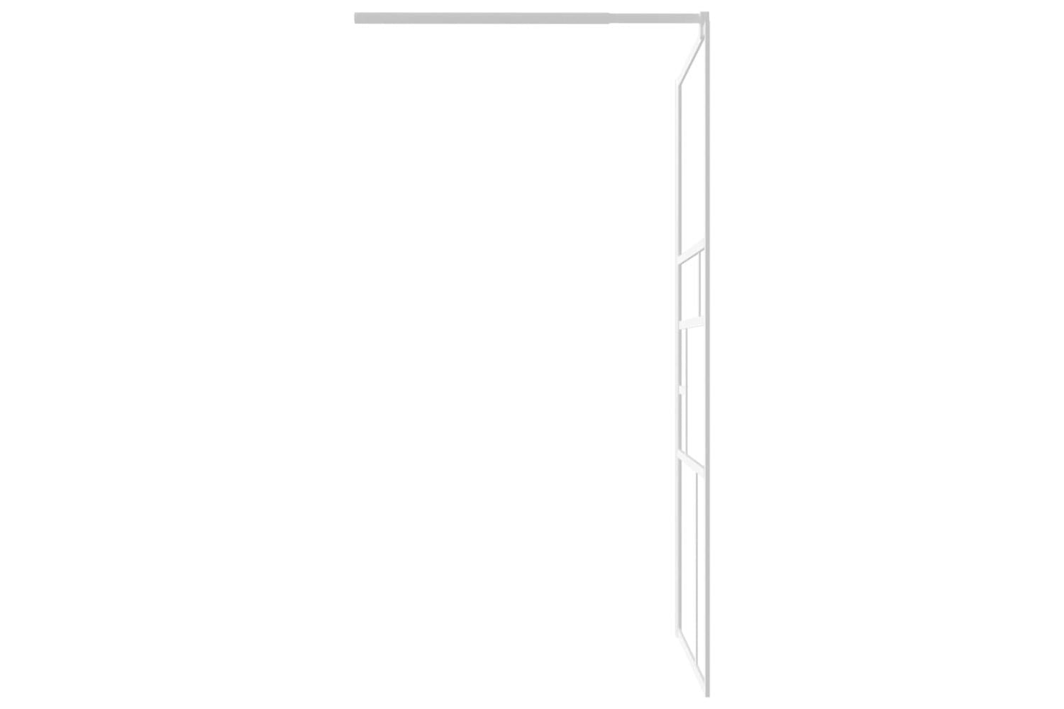 vidaXL 151870 Walk-in Shower Wall 100x195cm Esg Glass White-5
