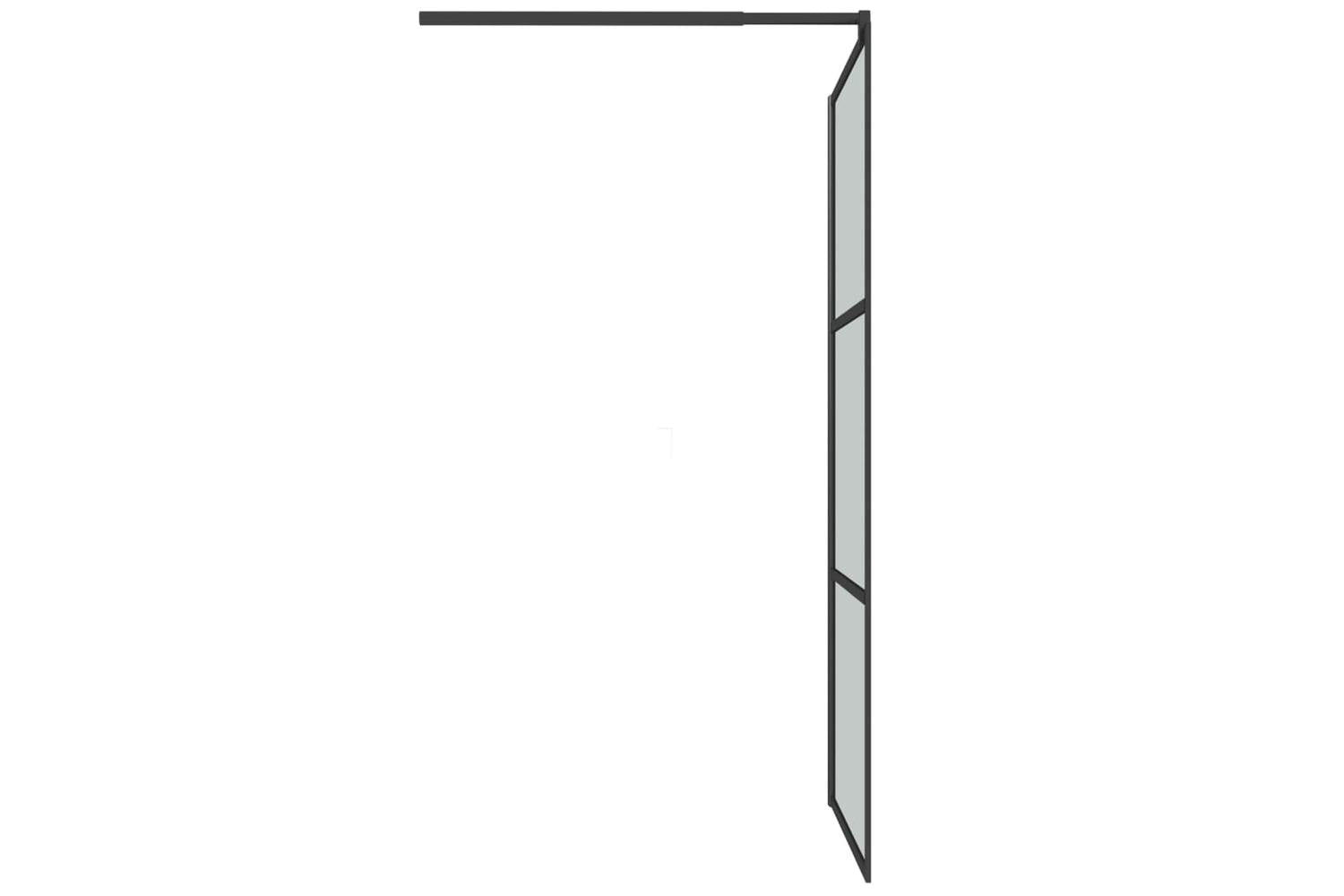 Vidaxl 151892 Walk-in Shower Wall 115x195cm Dark Esg Glass Black-5