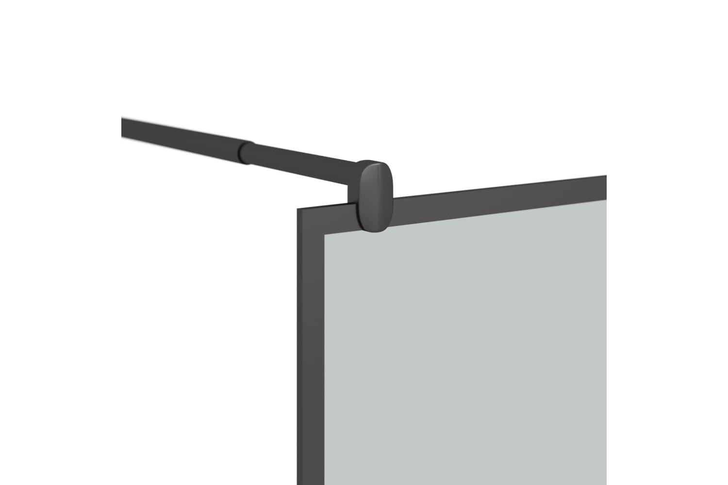 Vidaxl 151892 Walk-in Shower Wall 115x195cm Dark Esg Glass Black-6