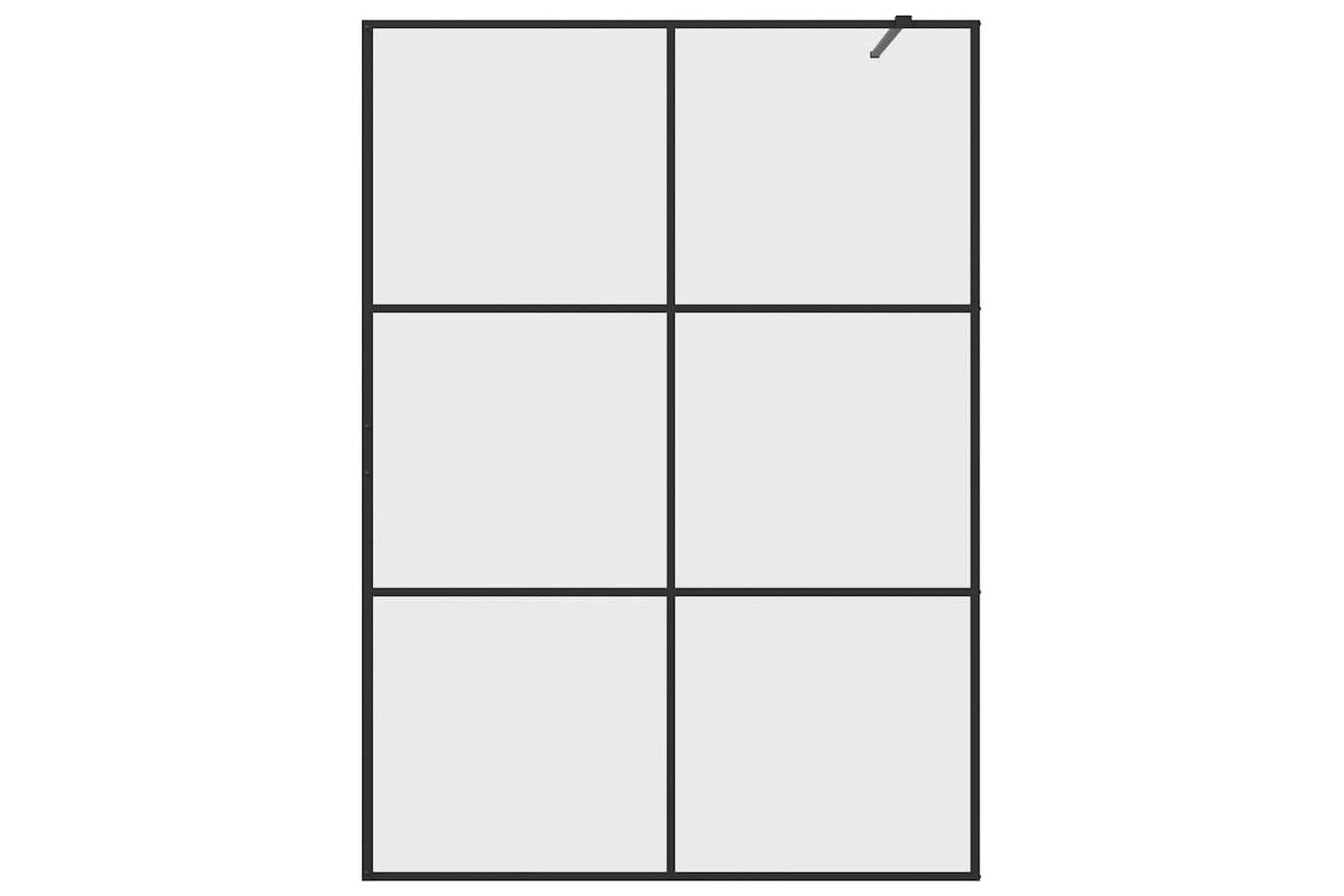 vidaXL 151027 Walk-in Shower Wall With Clear Esg Glass 140x195cm Black-4