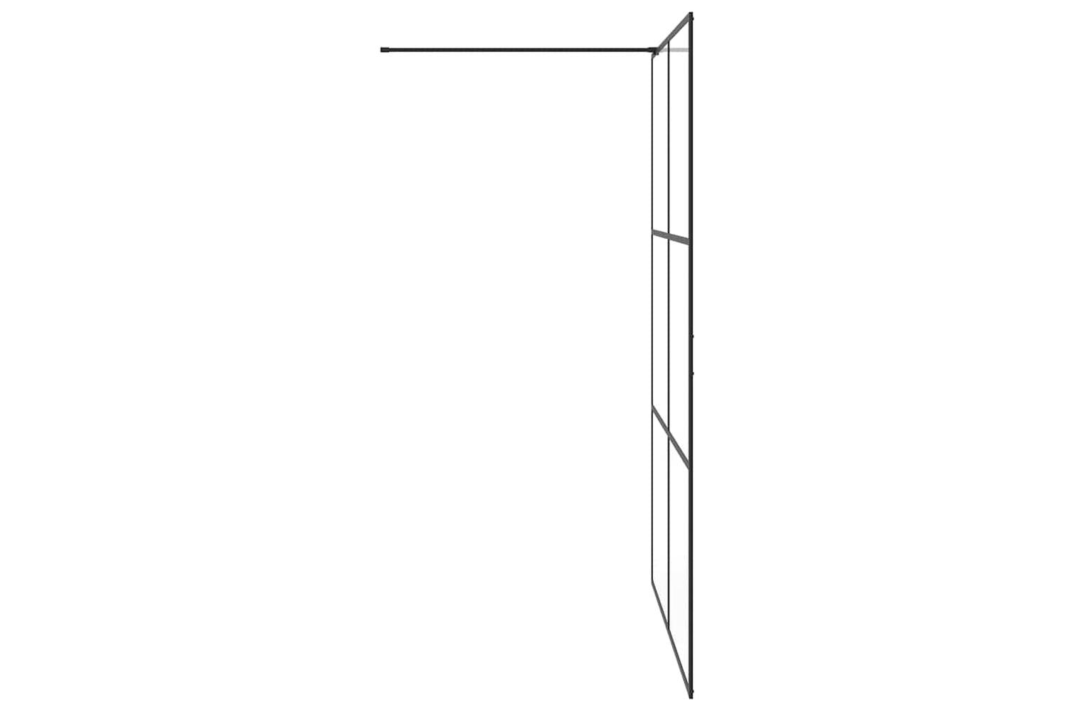 vidaXL 151027 Walk-in Shower Wall With Clear Esg Glass 140x195cm Black-5