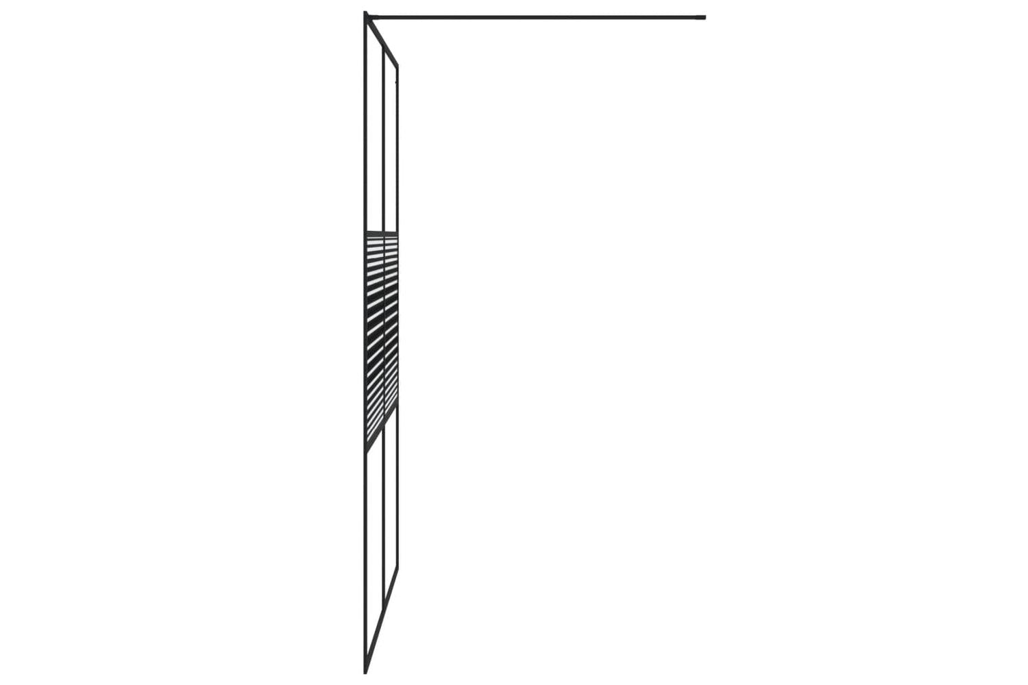vidaXL 152149 Walk-in Shower Wall Black 140x195cm Clear Esg Glass-4