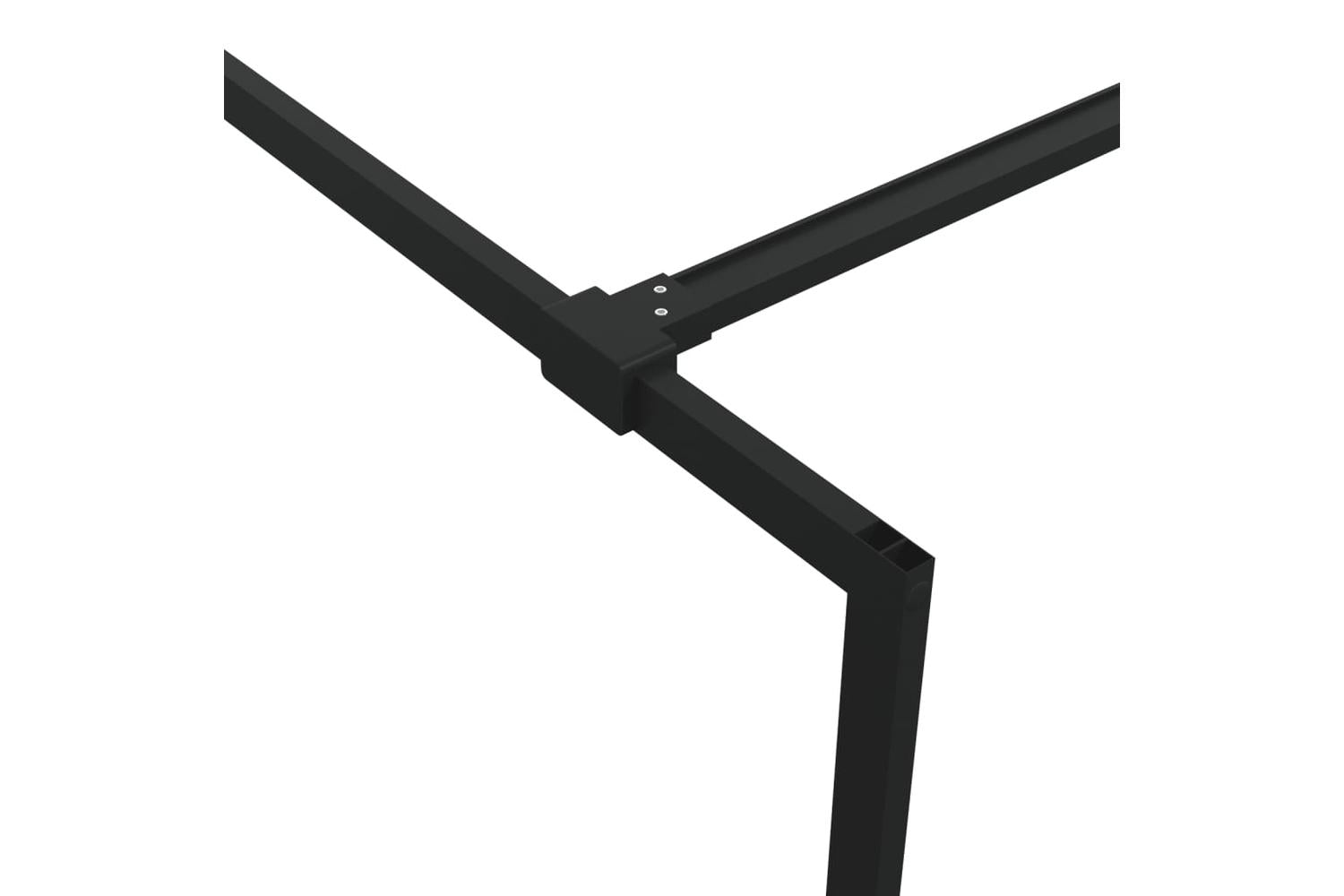 vidaXL 152149 Walk-in Shower Wall Black 140x195cm Clear Esg Glass-6