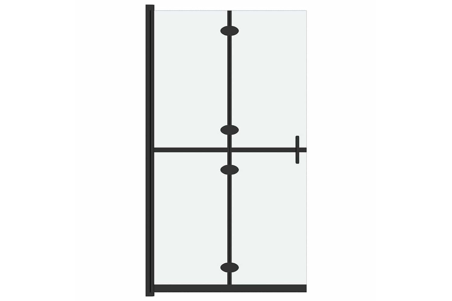 vidaXL 151192 Foldable Walk-in Shower Wall Frosted Esg Glass 70x190cm