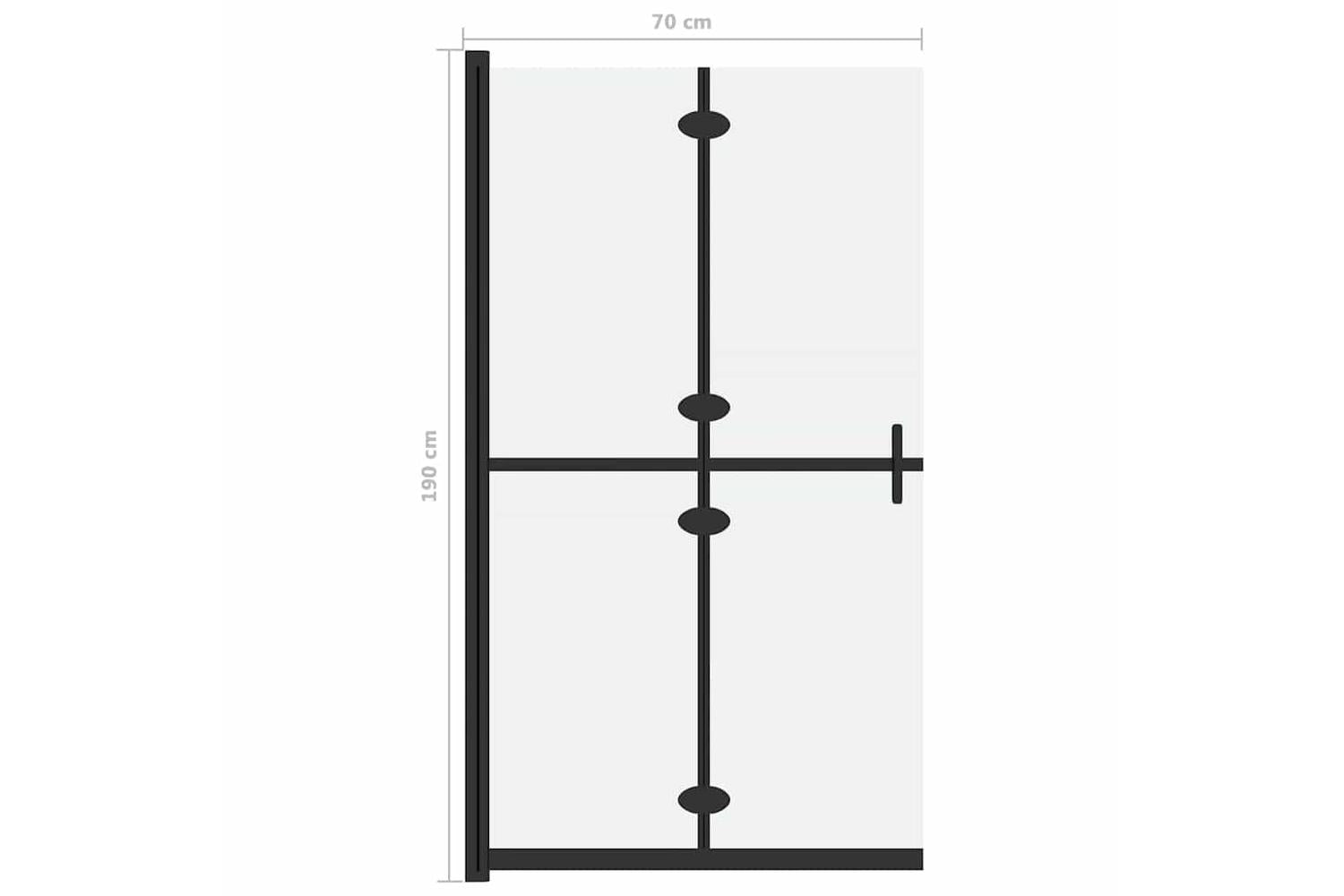 vidaXL 151192 Foldable Walk-in Shower Wall Frosted Esg Glass 70x190cm-7