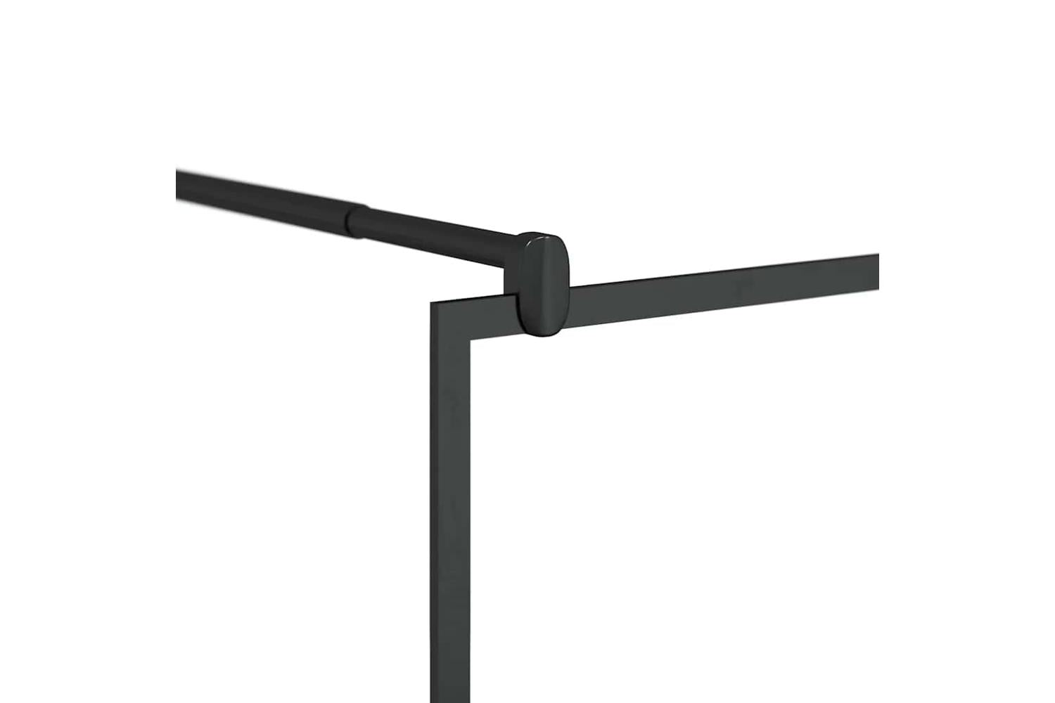 vidaXL 150753 Walk-in Shower Wall With Clear Esg Glass 90x195cm Black-5