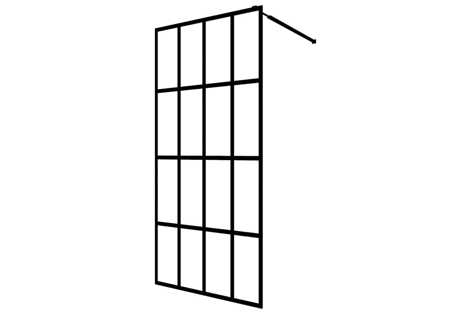 vidaXL 145678 Walk-in Shower Screen Clear Tempered Glass 140x195cm-2