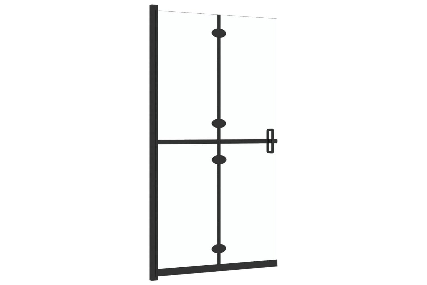 vidaXL 151185 Foldable Walk-in Shower Wall Transparent Esg Glass 120x190cm-4