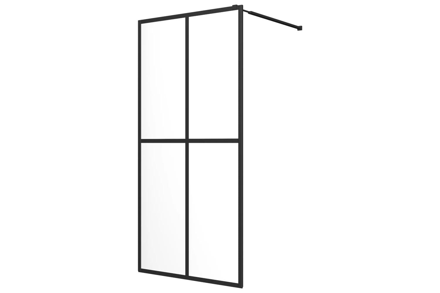 vidaXL 145681 Walk-in Shower Screen Clear Tempered Glass 100x195cm-2