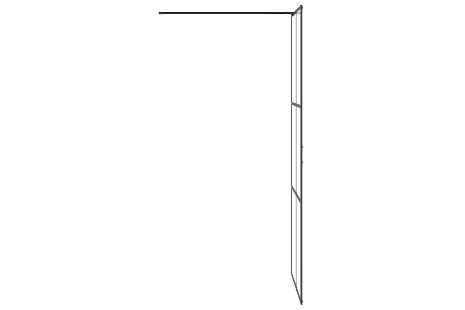 vidaXL 151023 Walk-in Shower Wall With Clear Esg Glass 80x195cm Black-5