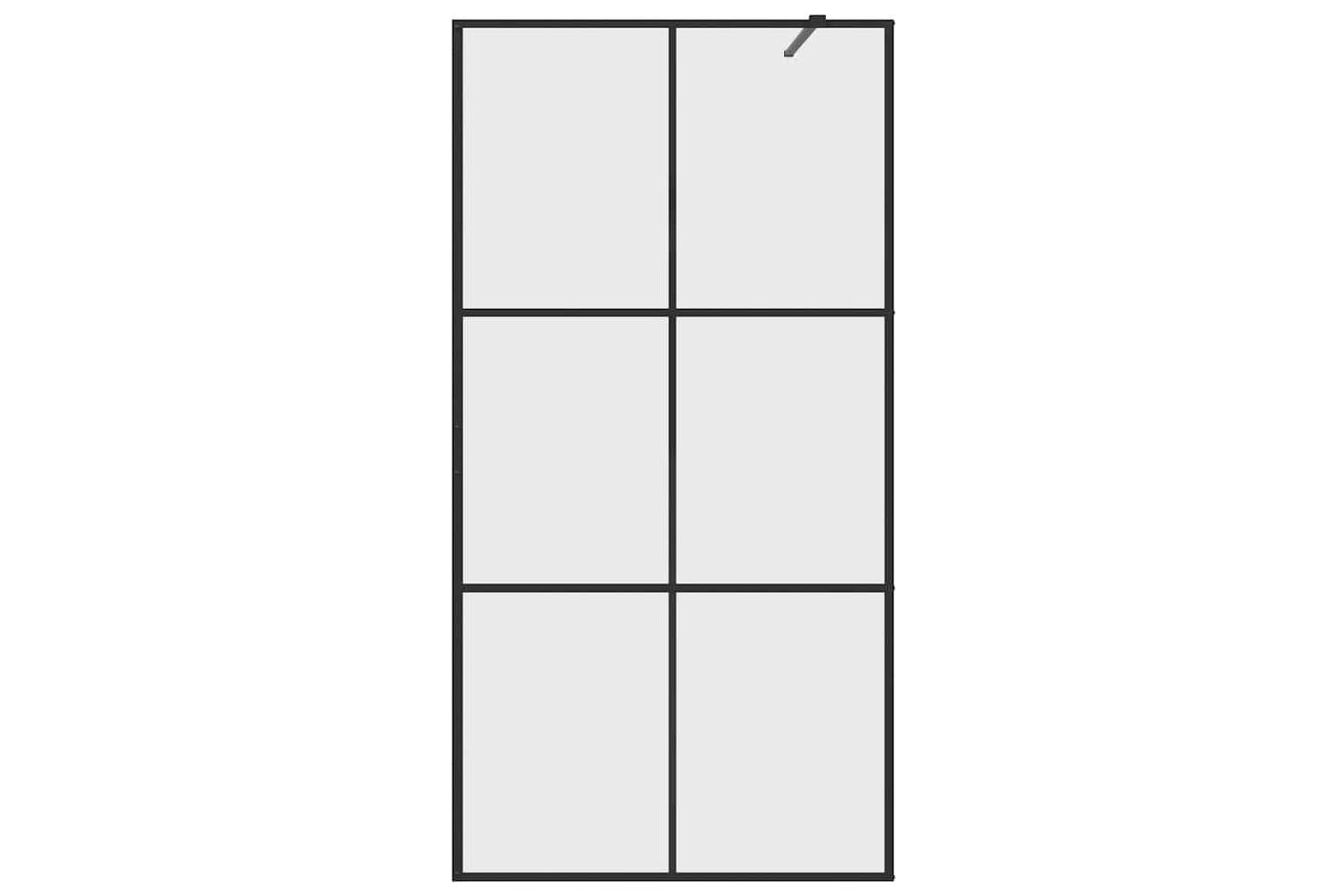 vidaXL 151025 Walk-in Shower Wall With Clear Esg Glass 100x195cm Black-4