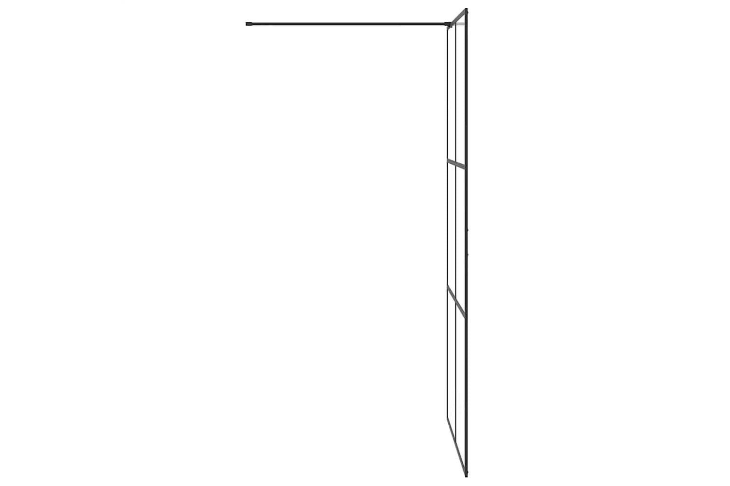 vidaXL 151025 Walk-in Shower Wall With Clear Esg Glass 100x195cm Black-5