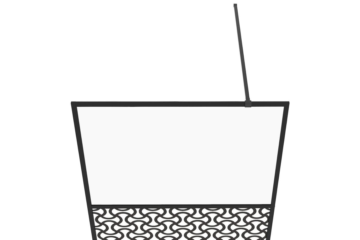 vidaXL 151030 Walk-in Shower Wall With Clear Esg Glass 100x195cm Black-4