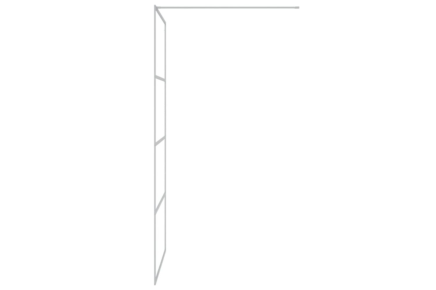 vidaXL 152137 Walk-in Shower Wall Silver 100x195cm Clear Esg Glass-4