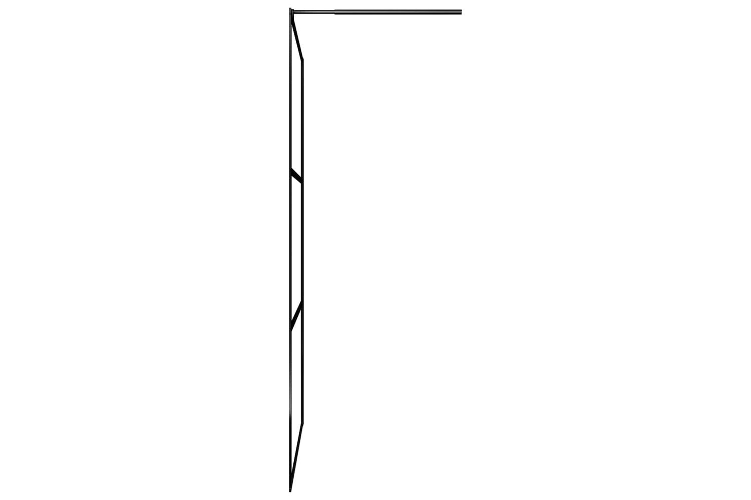 vidaXL 149148 Walk-in Shower Wall With Clear Esg Glass Black 80x195cm-4
