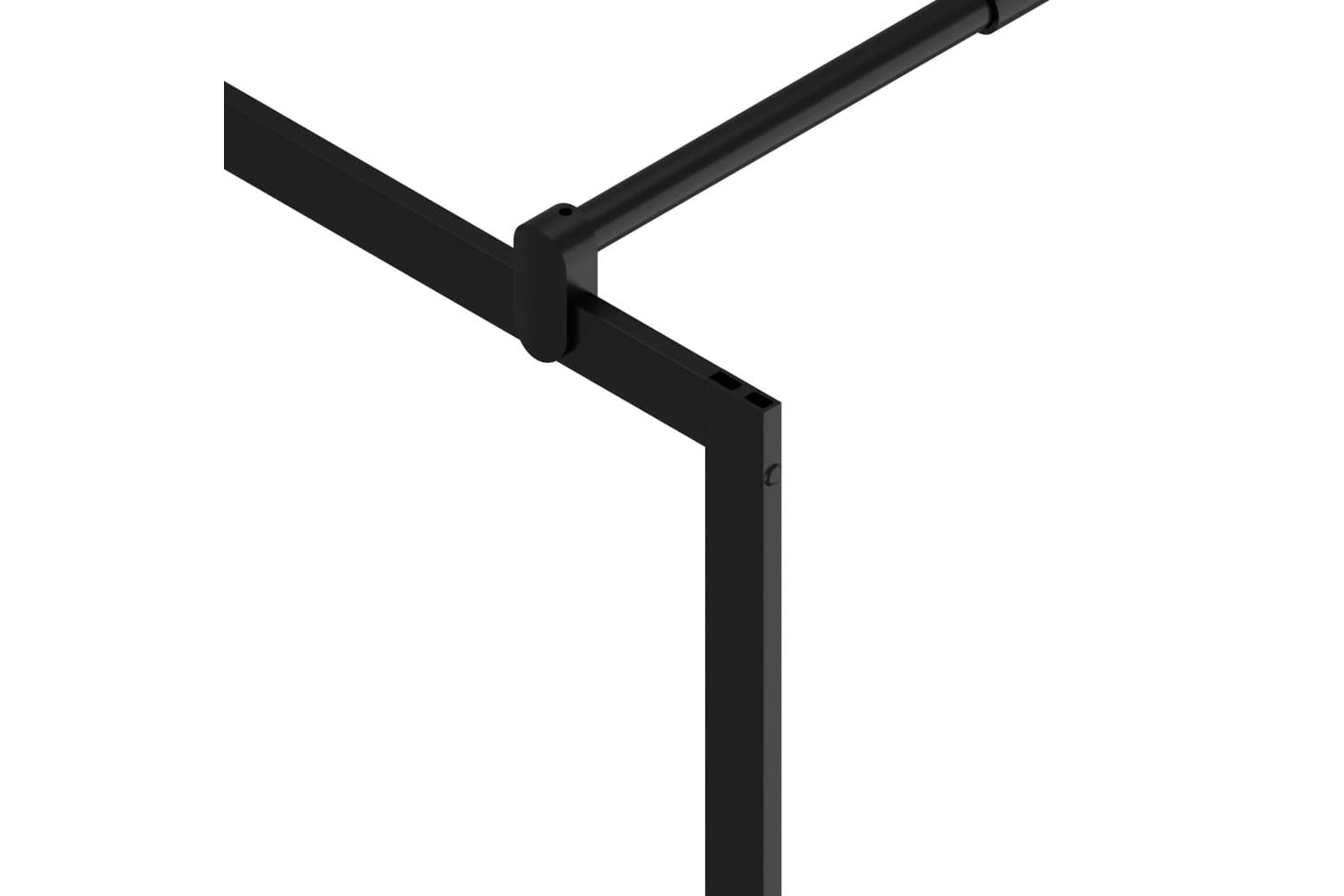 vidaXL 149148 Walk-in Shower Wall With Clear Esg Glass Black 80x195cm-6