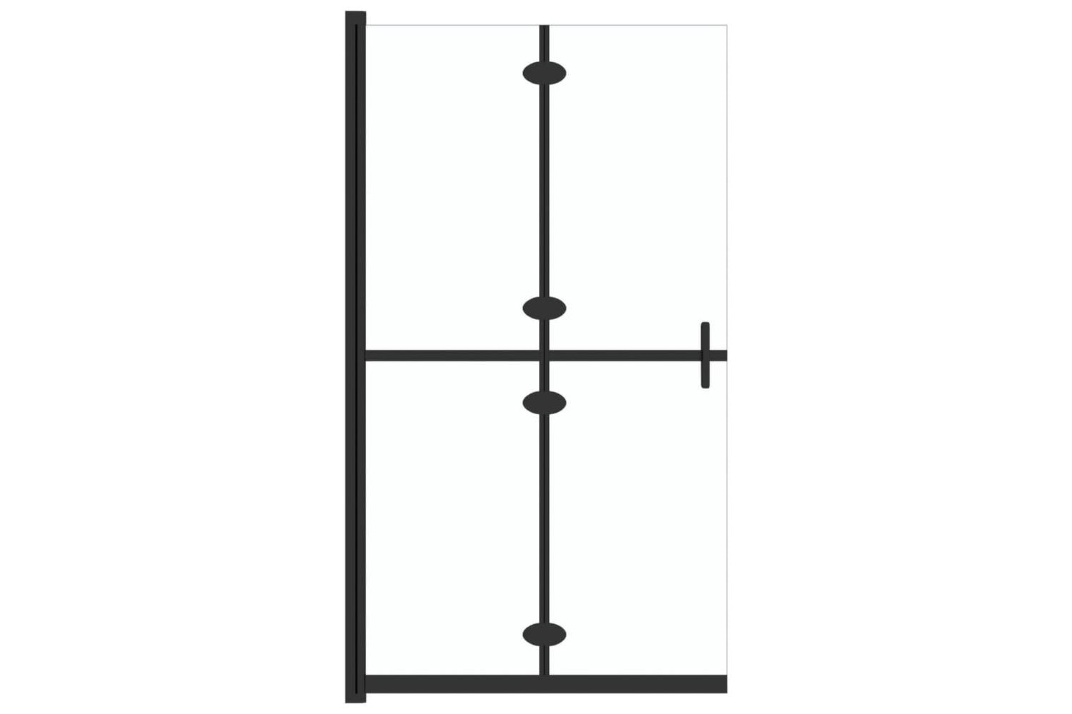 vidaXL 151183 Foldable Walk-in Shower Wall Transparent Esg Glass 100x190cm