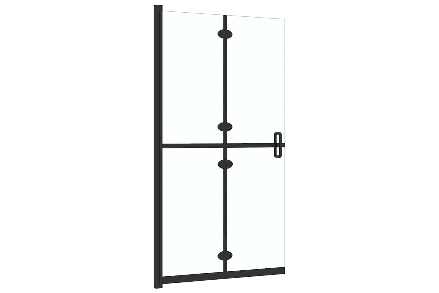 vidaXL 151183 Foldable Walk-in Shower Wall Transparent Esg Glass 100x190cm-4