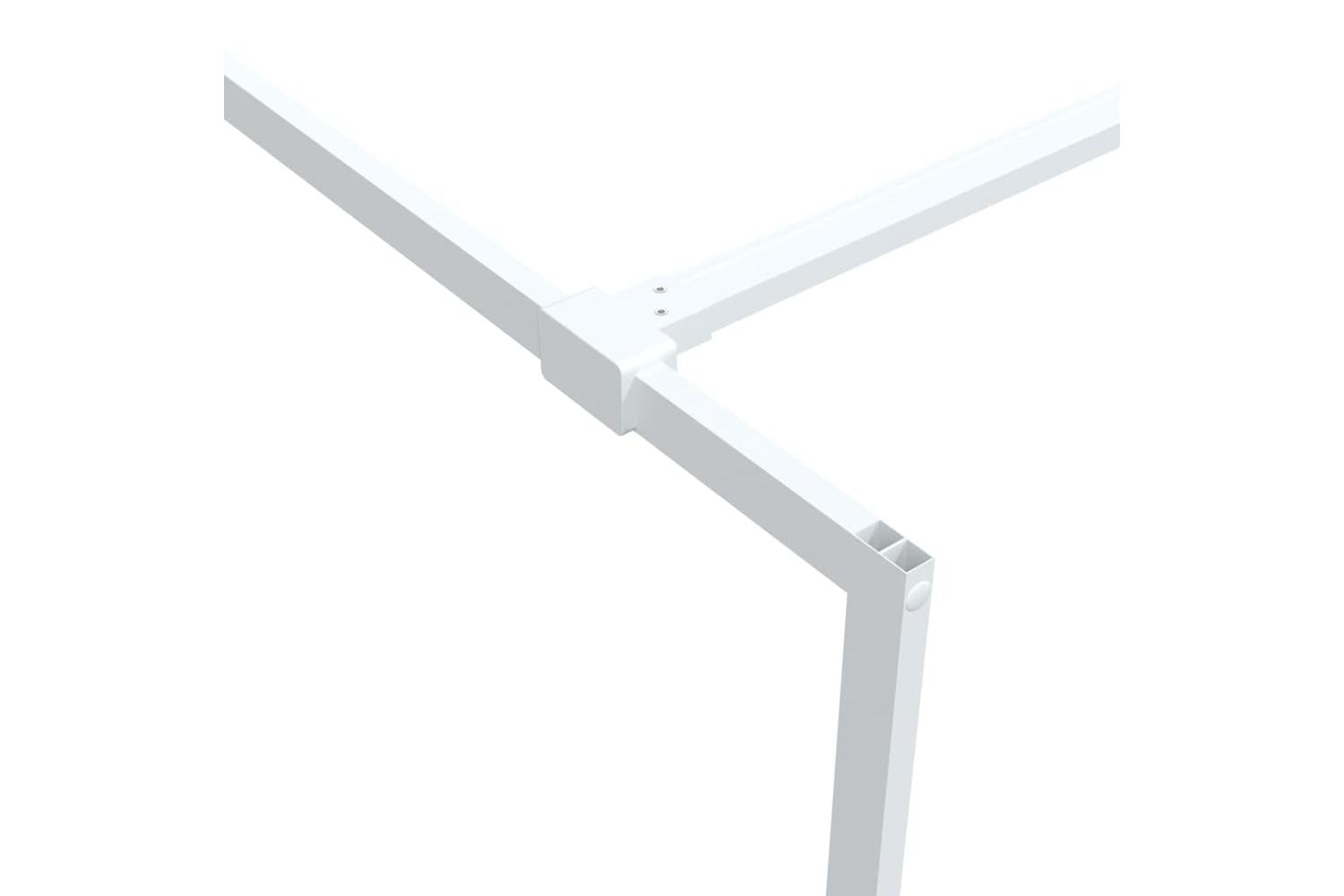 vidaXL 152154 Walk-in Shower Wall White 140x195cm Clear Esg Glass-6