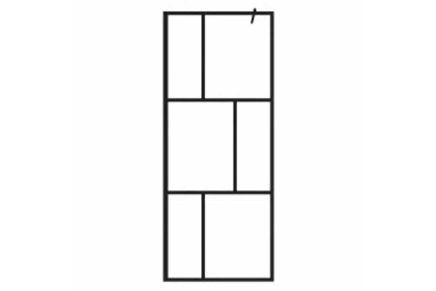 vidaXL 149152 Walk-in Shower Wall With Tempered Glass Black 80x195cm-3