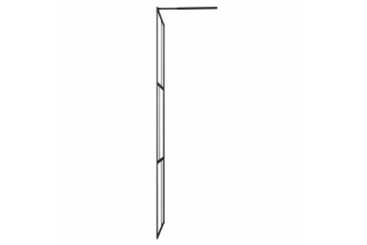 vidaXL 149152 Walk-in Shower Wall With Tempered Glass Black 80x195cm-5