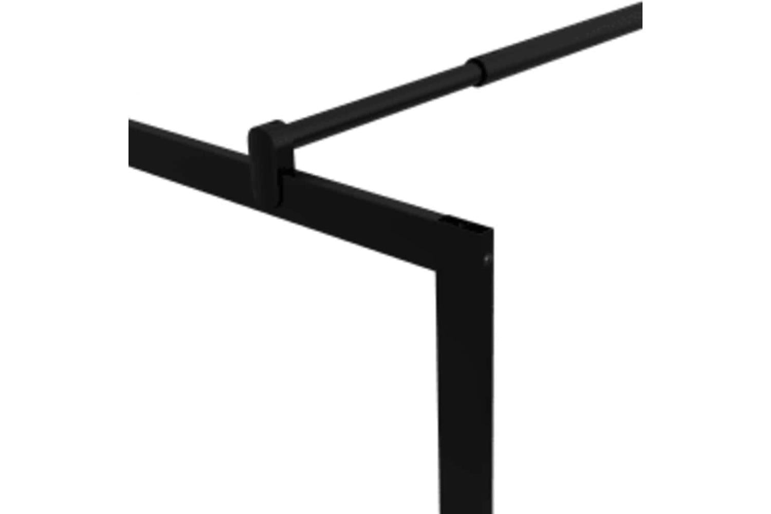 vidaXL 149152 Walk-in Shower Wall With Tempered Glass Black 80x195cm-6