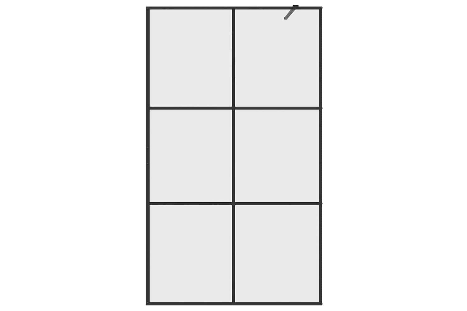 vidaXL 151026 Walk-in Shower Wall With Clear Esg Glass 115x195cm Black-4