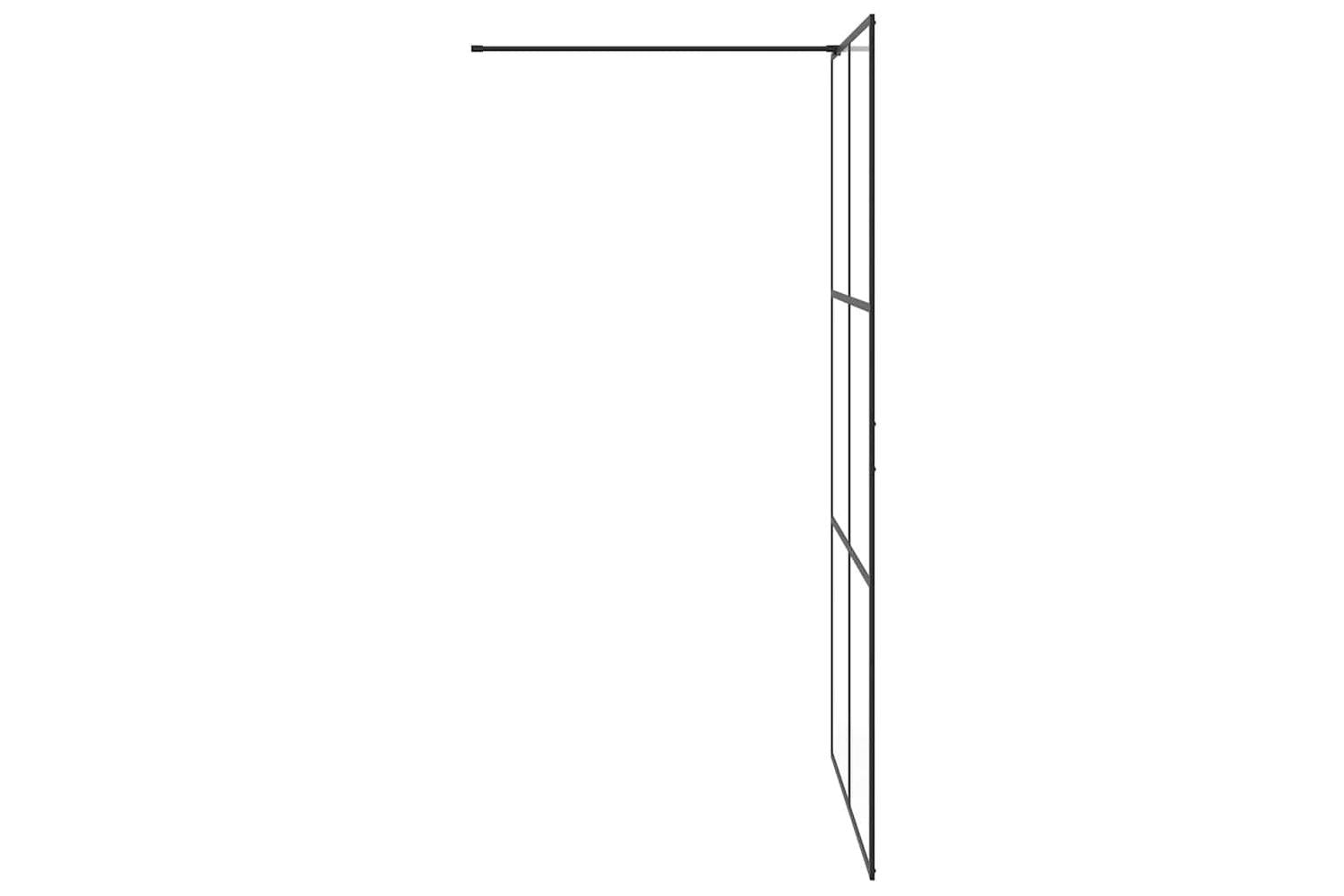 vidaXL 151026 Walk-in Shower Wall With Clear Esg Glass 115x195cm Black-5