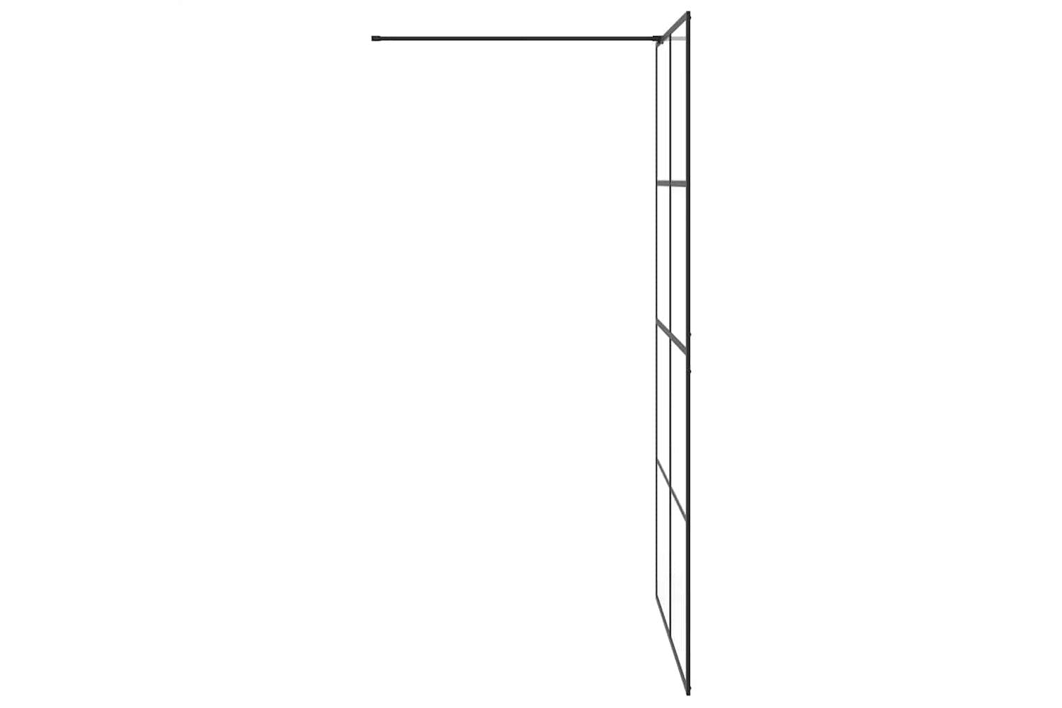 vidaXL 151036 Walk-in Shower Wall With Clear Esg Glass 115x195cm Black-5