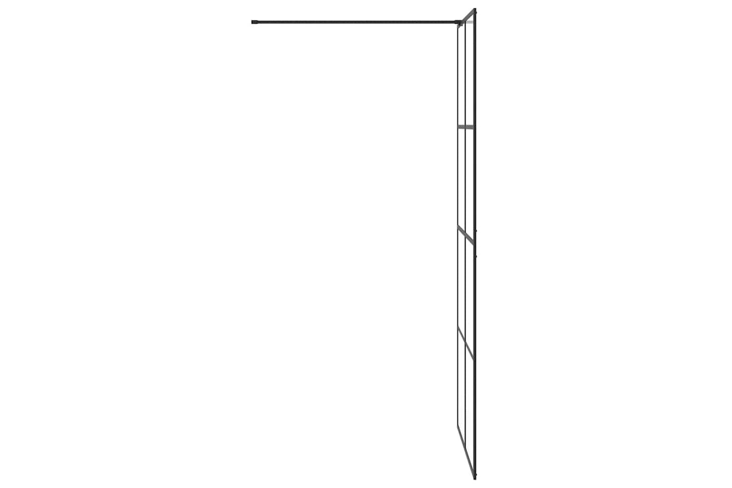 vidaXL 151034 Walk-in Shower Wall With Clear Esg Glass 90x195cm Black-5