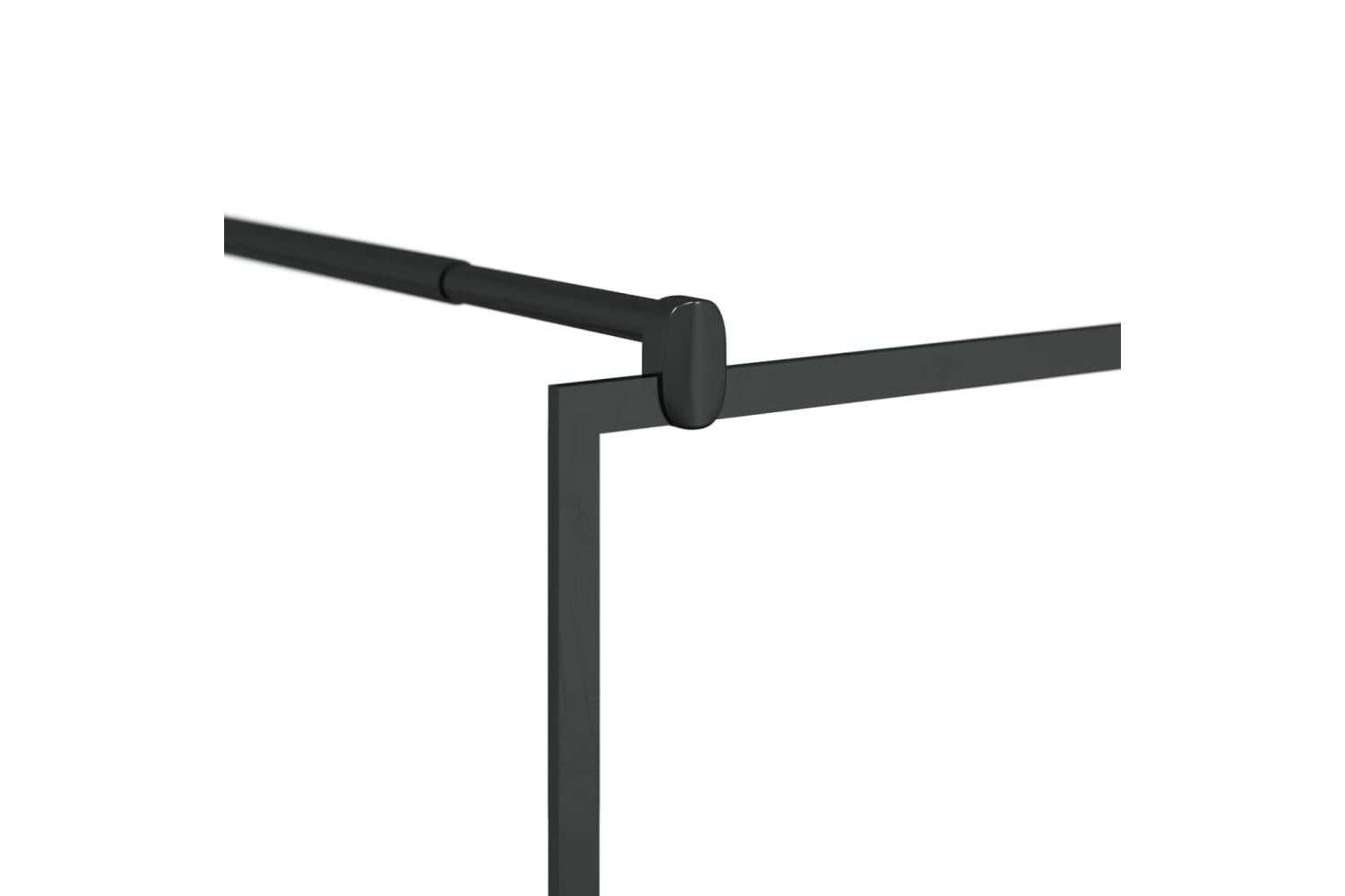 vidaXL 150754 Walk-in Shower Wall With Clear Esg Glass 100x195cm Black-5