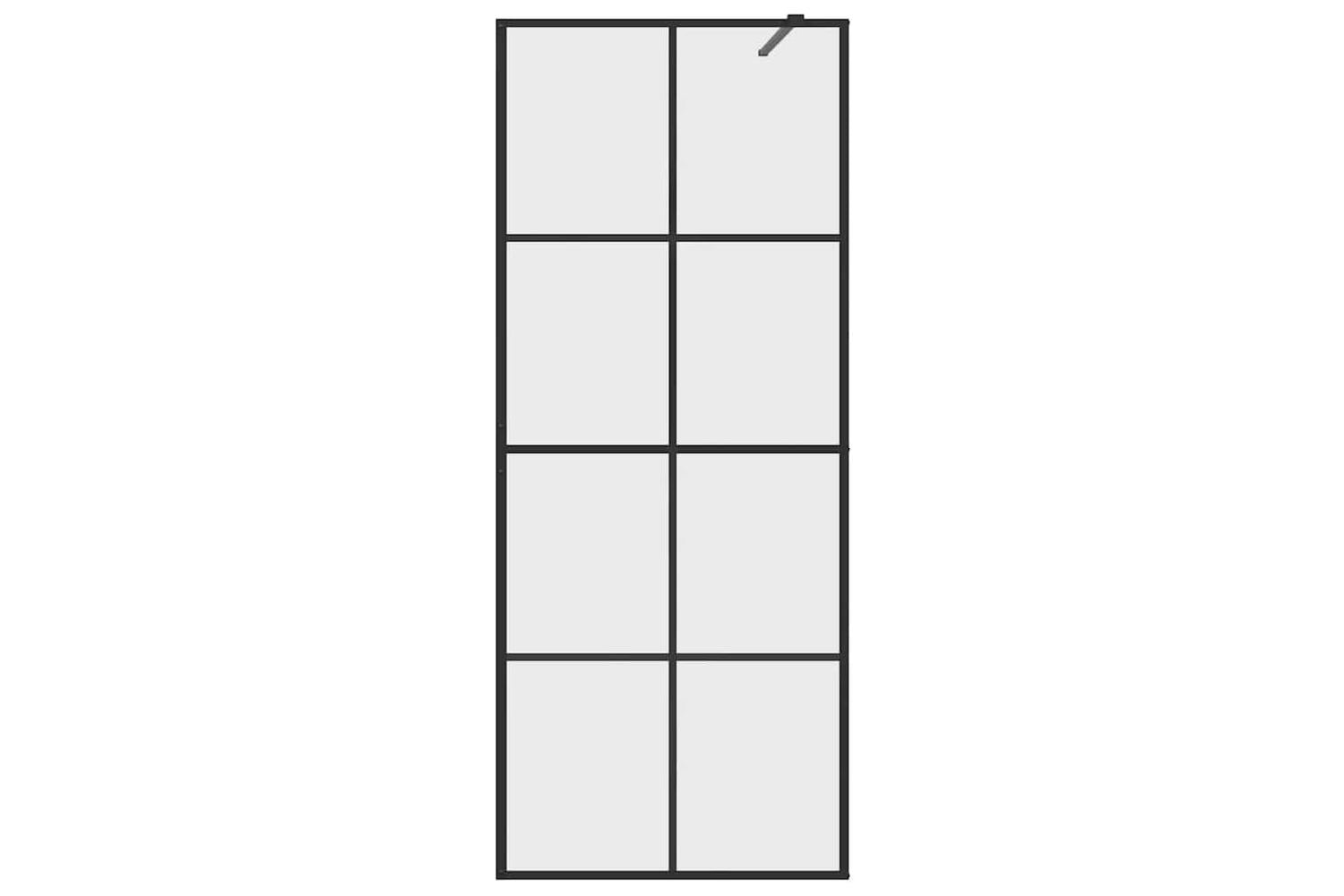 vidaXL 151033 Walk-in Shower Wall With Clear Esg Glass 80x195cm Black-4