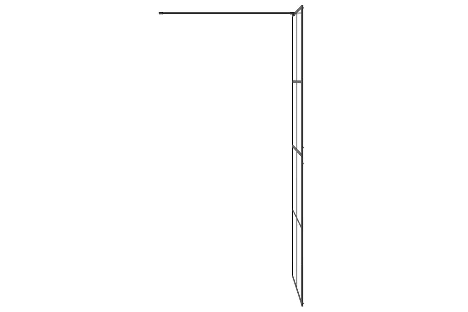 vidaXL 151033 Walk-in Shower Wall With Clear Esg Glass 80x195cm Black-5