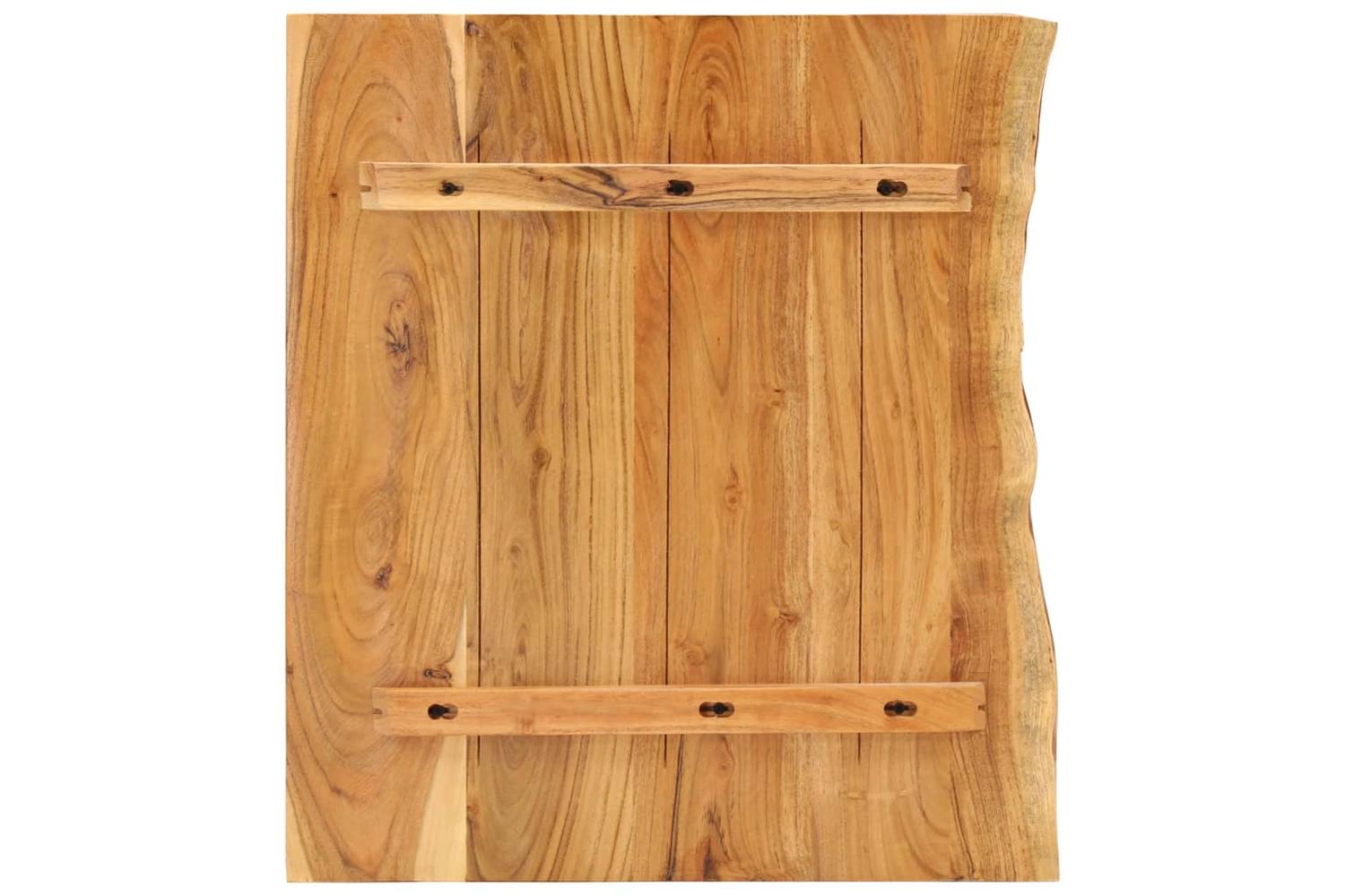 vidaXL 286320 Bathroom Vanity Top Solid Acacia Wood 80x52x3.8cm-2