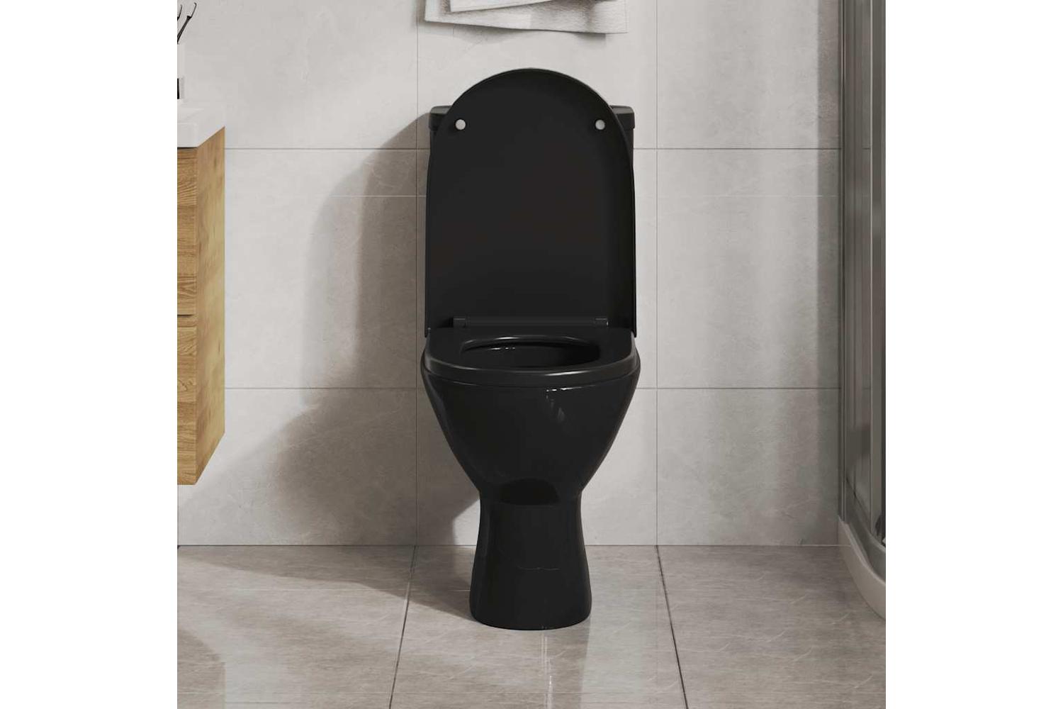 Vidaxl 145023 Soft-close Toilet Seat With Quick-release Design Black-2