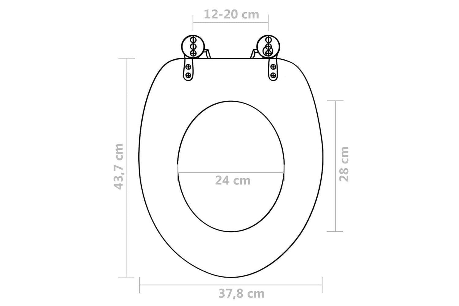 Vidaxl 275918 Toilet Seats With Lids 2 Pcs Mdf Pebbles-10