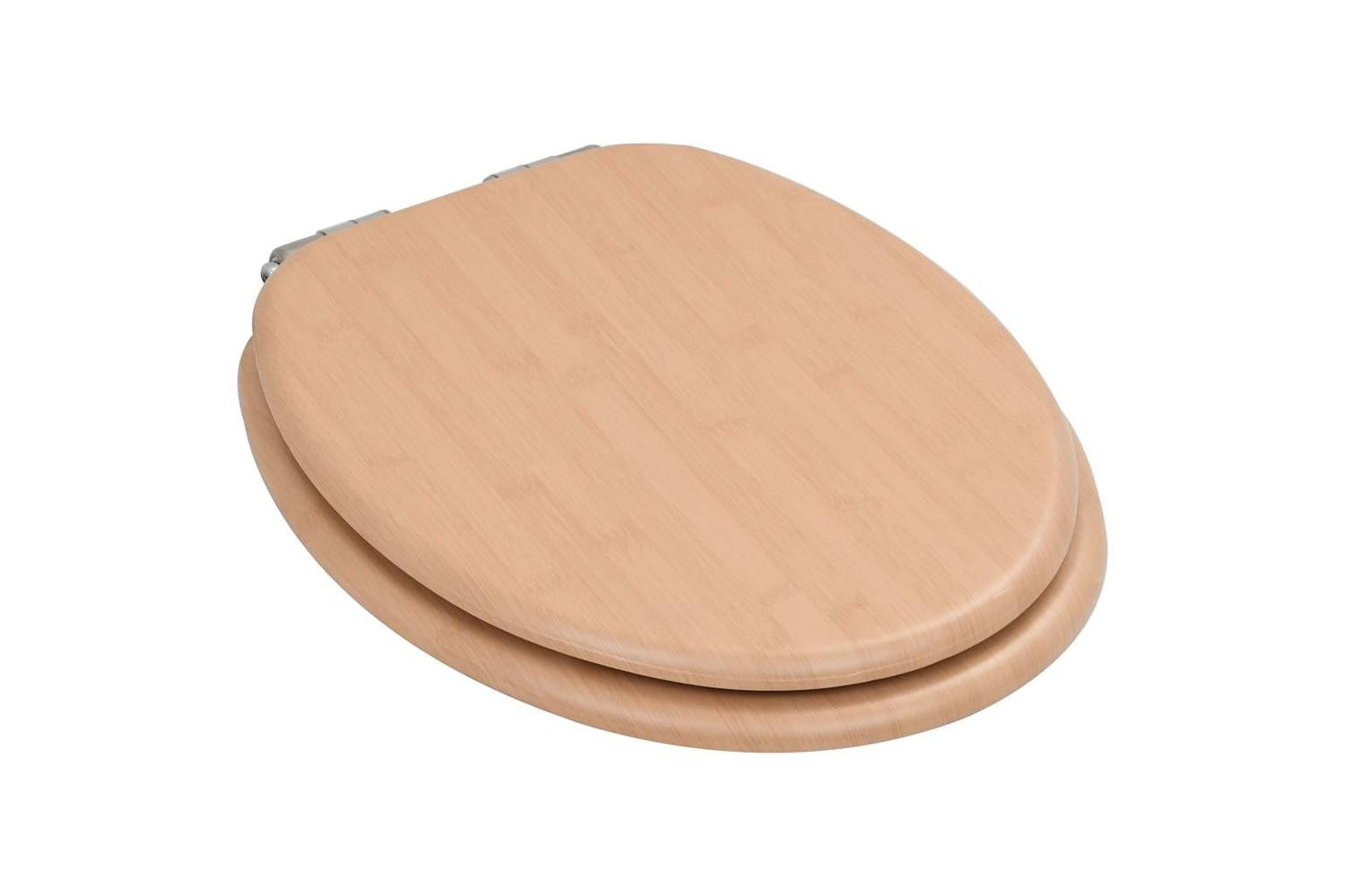 Vidaxl 276994 Wc Toilet Seats 2 Pcs With Soft Close Lids Mdf Bamboo Design-4