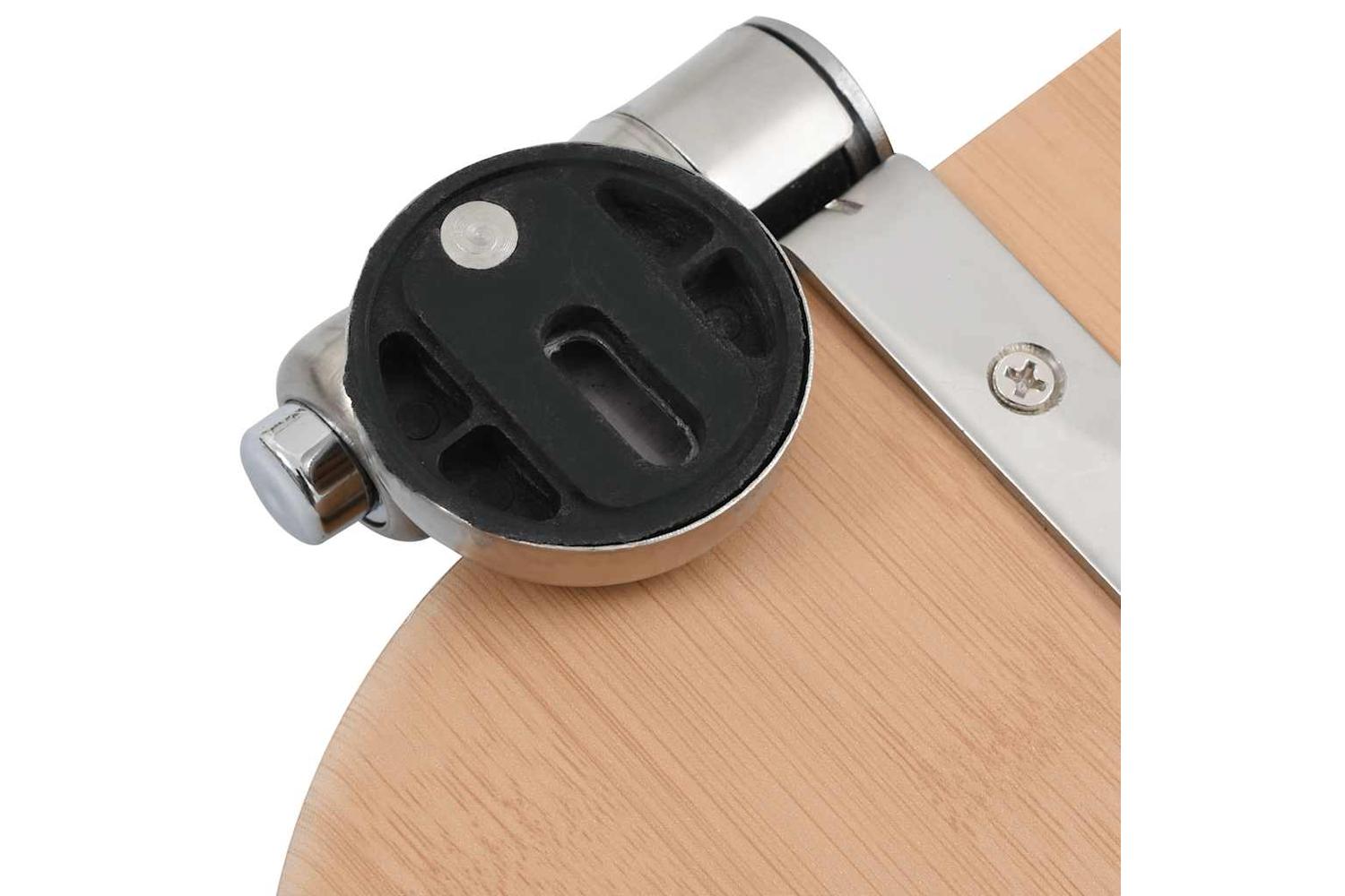 Vidaxl 276994 Wc Toilet Seats 2 Pcs With Soft Close Lids Mdf Bamboo Design-8