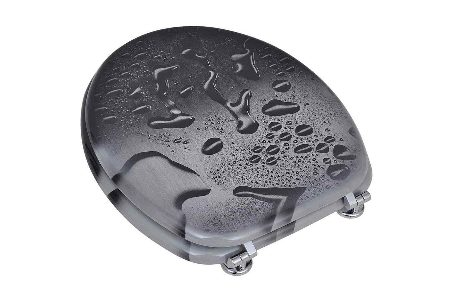 Vidaxl 141482 Toilet Seat With Mdf Lid Water Drop Design-3